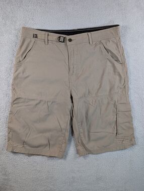 Prana Zion Cargo Shorts Mens L Khaki Outdoor Hiking